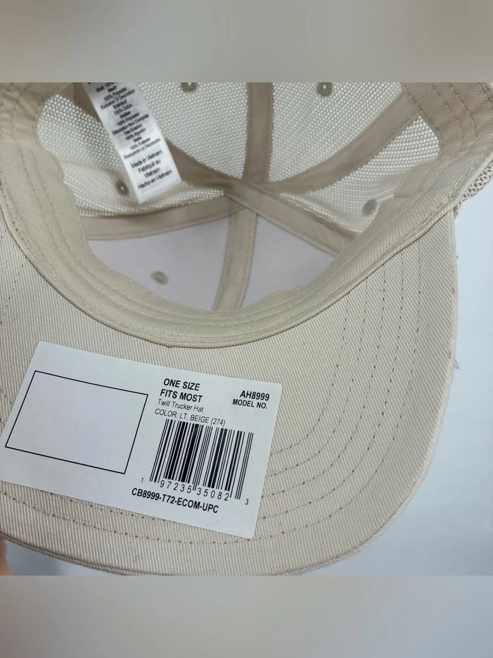 Carhartt Kids Trucker Hat Beige Canvas Mesh Pink Logo Patch Baseball Cap New